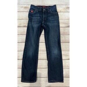 Vans Off The Wall Boys Size 12 Dark Wash Blue Denim Straight Jeans